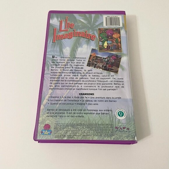 Vtg Barney L’île Imaginaire VHS Imagination Island FRENCH Clamshell - Picture 4 of 16